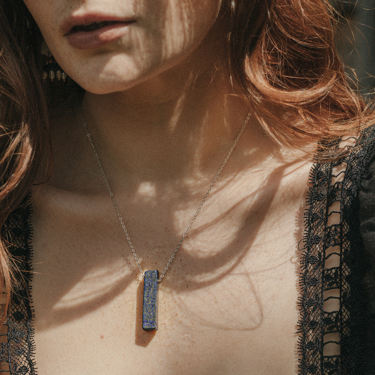 Lapis bar necklace hot sale