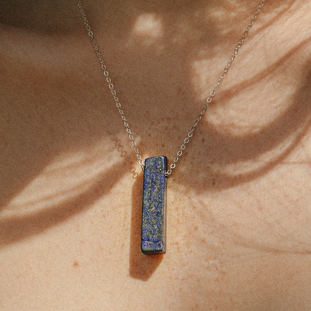 Stone clearance bar necklace