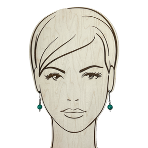 Titanium Malachite Drop Earrings