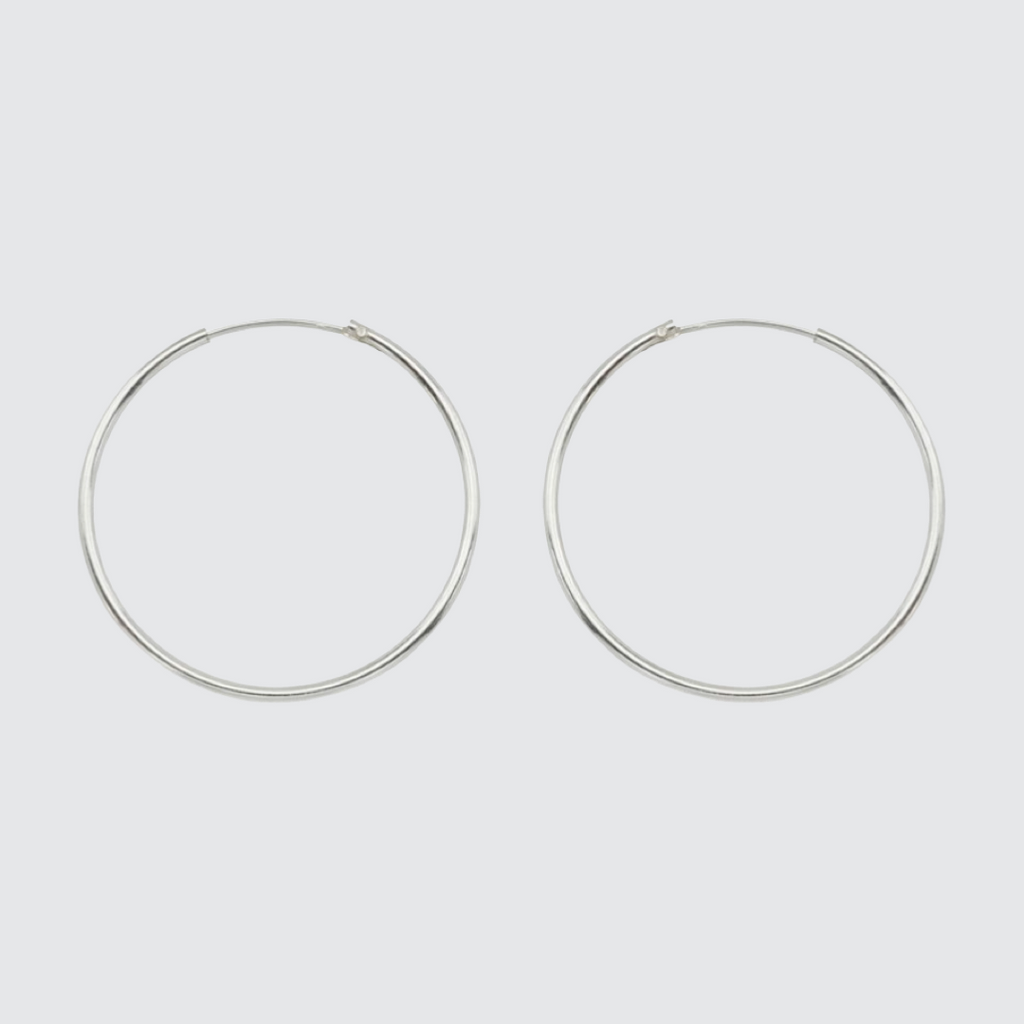 sterling silver everyday hoop earrings