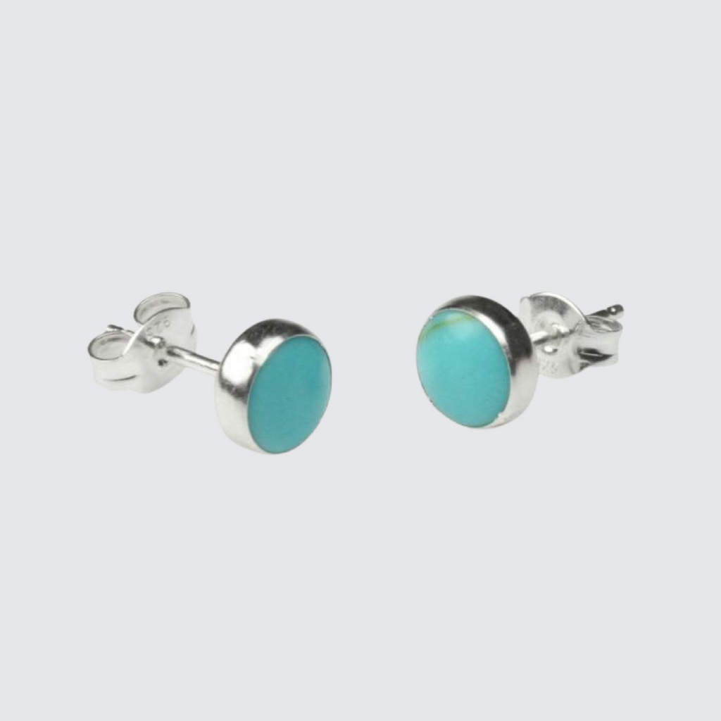sterling silver turquoise stud earrings