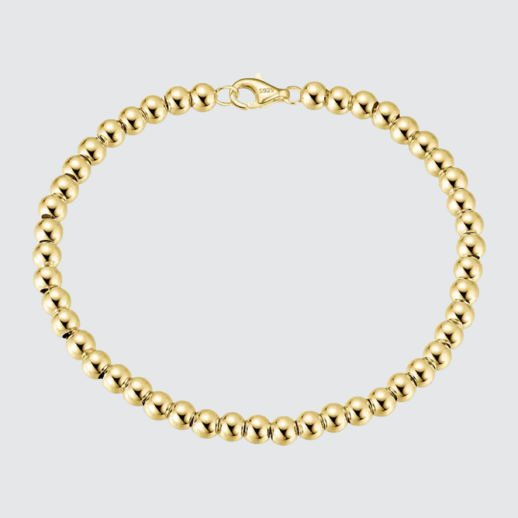gold vermeil beaded bracelet 
