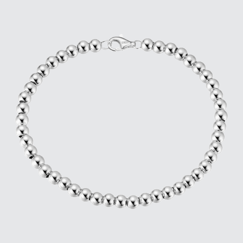 sterling silver 6mm bead stacking bracelet