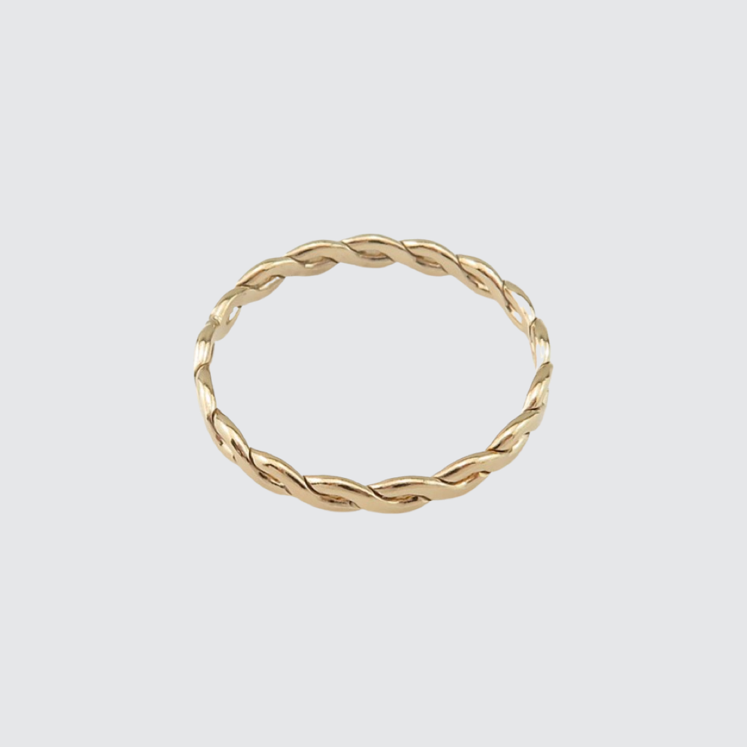 gold fill twisted wire stacking ring