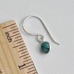 Sterling Silver Raw Emerald Earrings