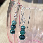 Sterling Silver Emerald Drop Earrings