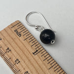 Sterling Silver Jet Drop Earrings