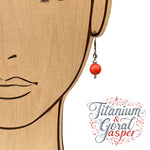 Titanium Coral Jasper Earrings