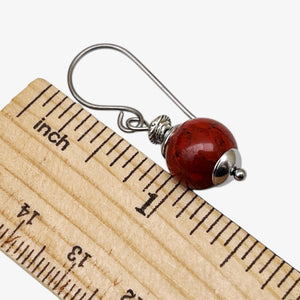 Titanium Red Jasper Drop Earrings
