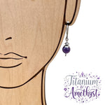 Amethyst Titanium Earrings