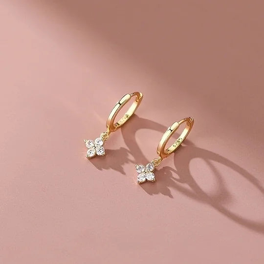 Small Clover Hoop Earrings