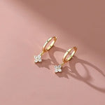 Small Clover Hoop Earrings