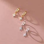 Small Clover Hoop Earrings