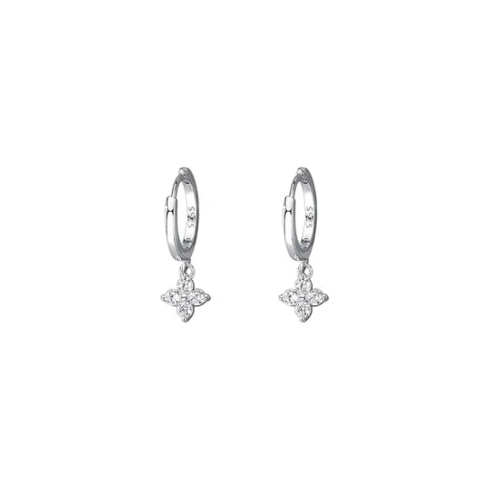 Small Clover Hoop Earrings