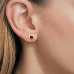 Sterling Silver Birthstone Stud Earrings