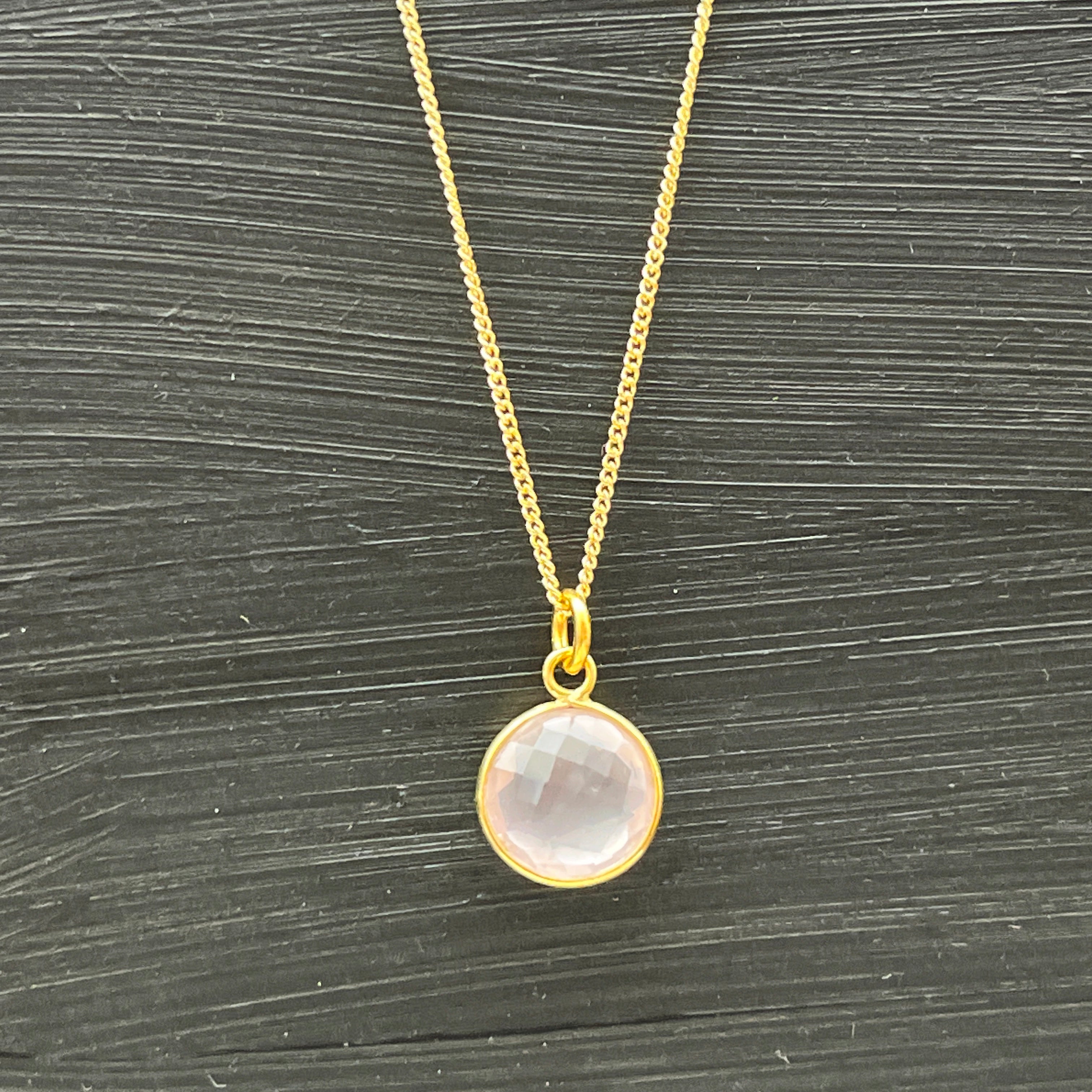 Rose Quartz Sterling Silver Necklace