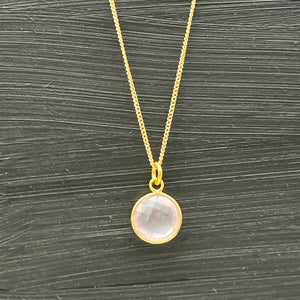 Rose Quartz Sterling Silver Necklace