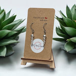 Titanium Earrings With Sterling Silver Beads