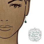 Sterling Silver Raw Emerald Earrings