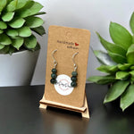 Sterling Silver Emerald Drop Earrings