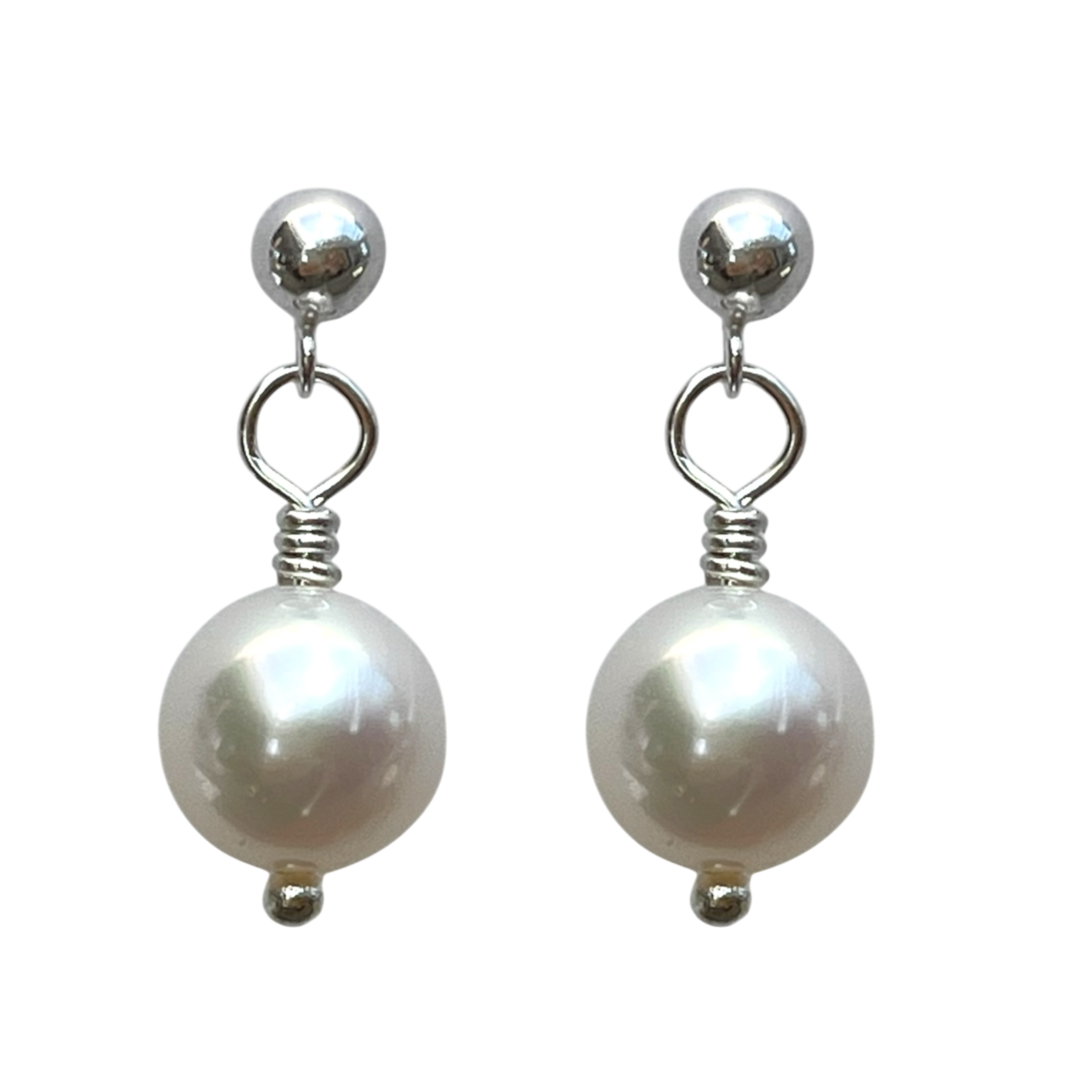 Sterling Silver Cultured Pearl Post Earrings