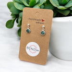 Sterling Silver Emerald Stud Earrings
