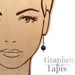 Titanium Lapis Lazuli Earrings