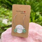 Titanium Green Aventurine Drop Earrings