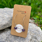 Titanium Amethyst Drop Earrings