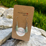 Titanium Green Jade Drop Earrings