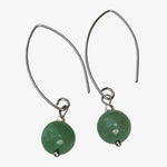Titanium Green Aventurine Drop Earrings