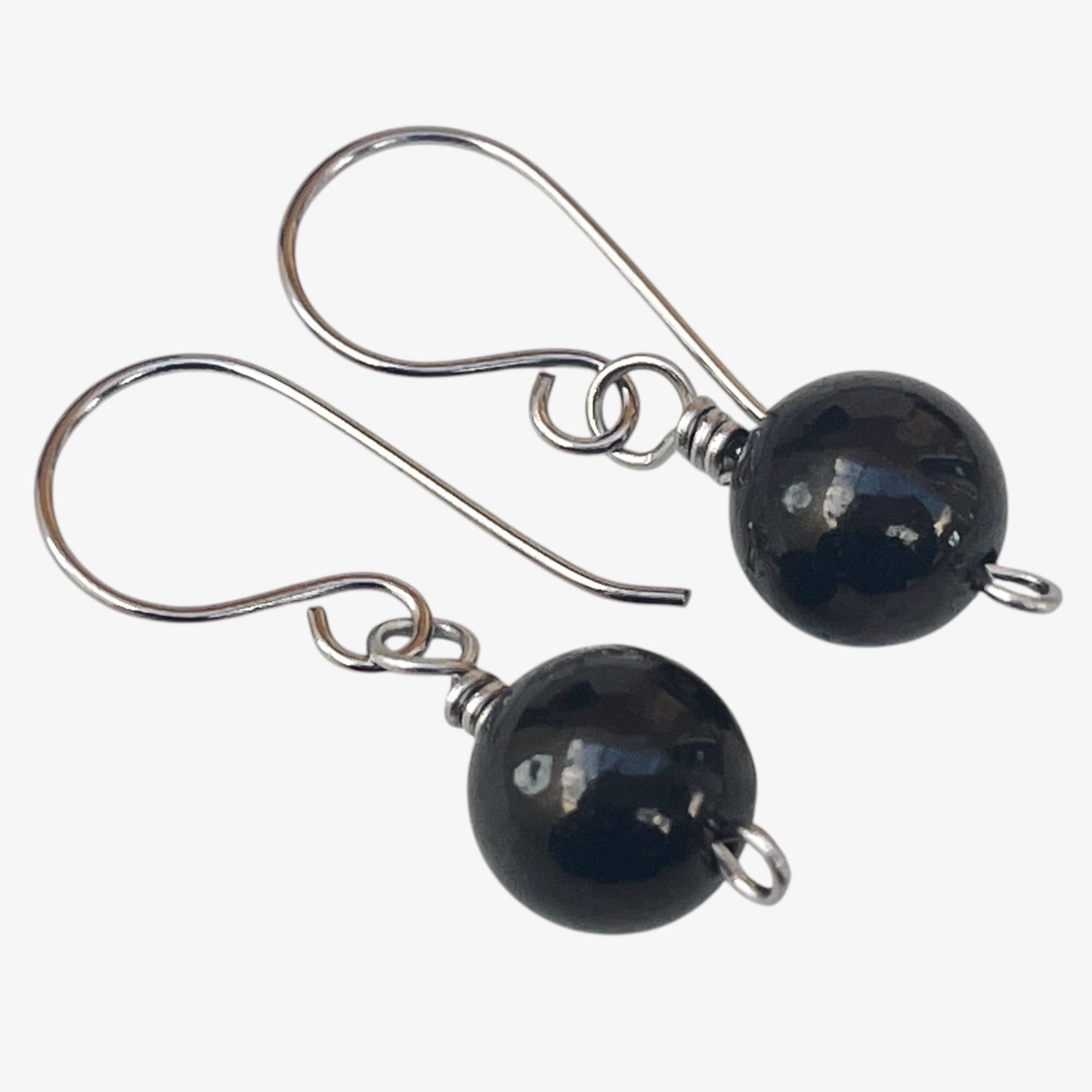Titanium Jet Earrings
