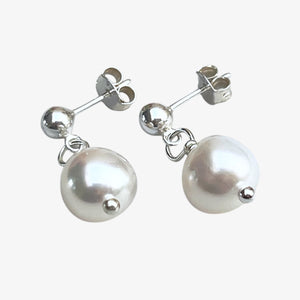 Sterling Silver Cultured Pearl Post Earrings