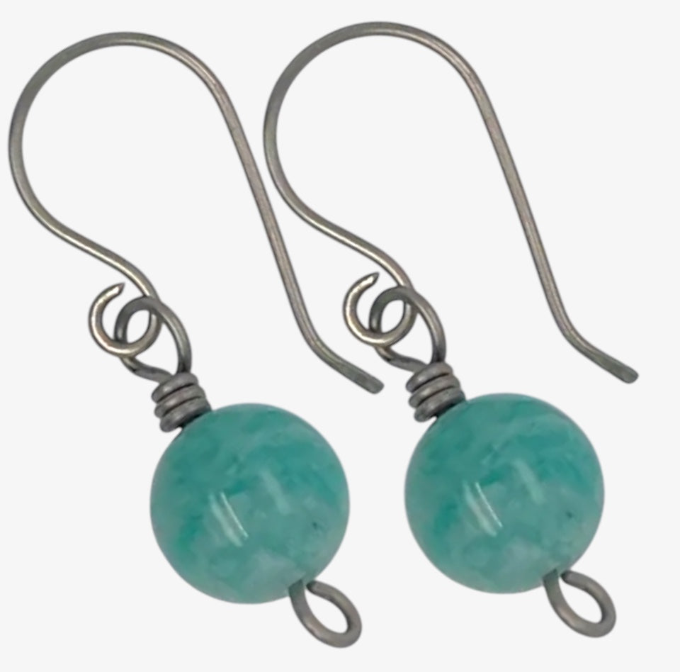 Titanium Amazonite  Earrings