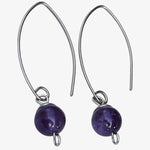 Titanium Amethyst Drop Earrings