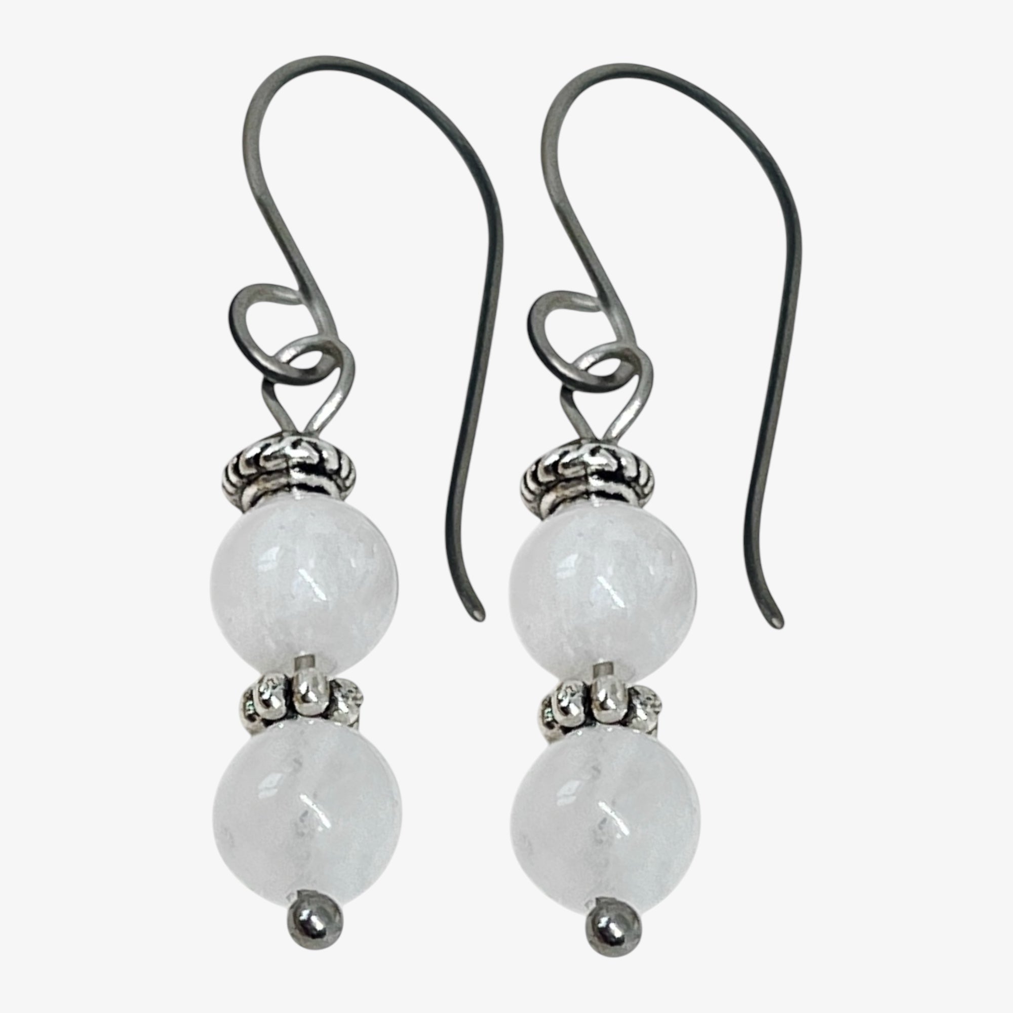 Titanium Moonstone Earrings