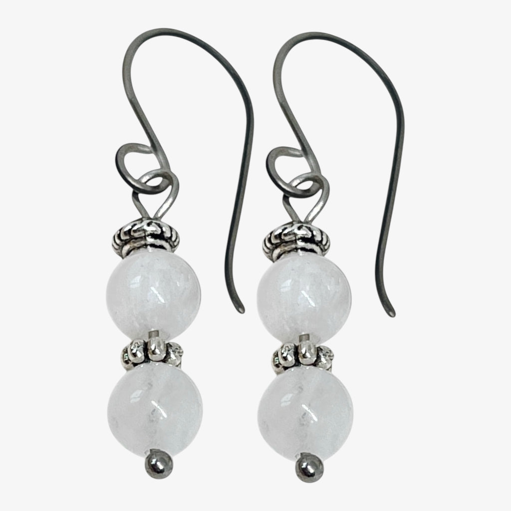 Titanium Moonstone Earrings