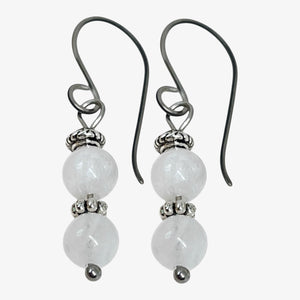 Titanium Moonstone Earrings