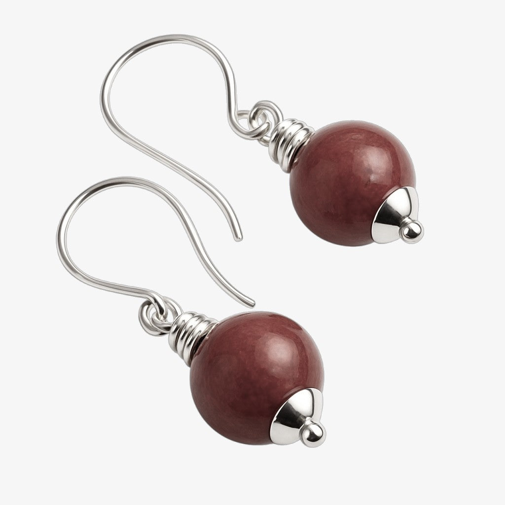 Titanium Red Jasper Drop Earrings