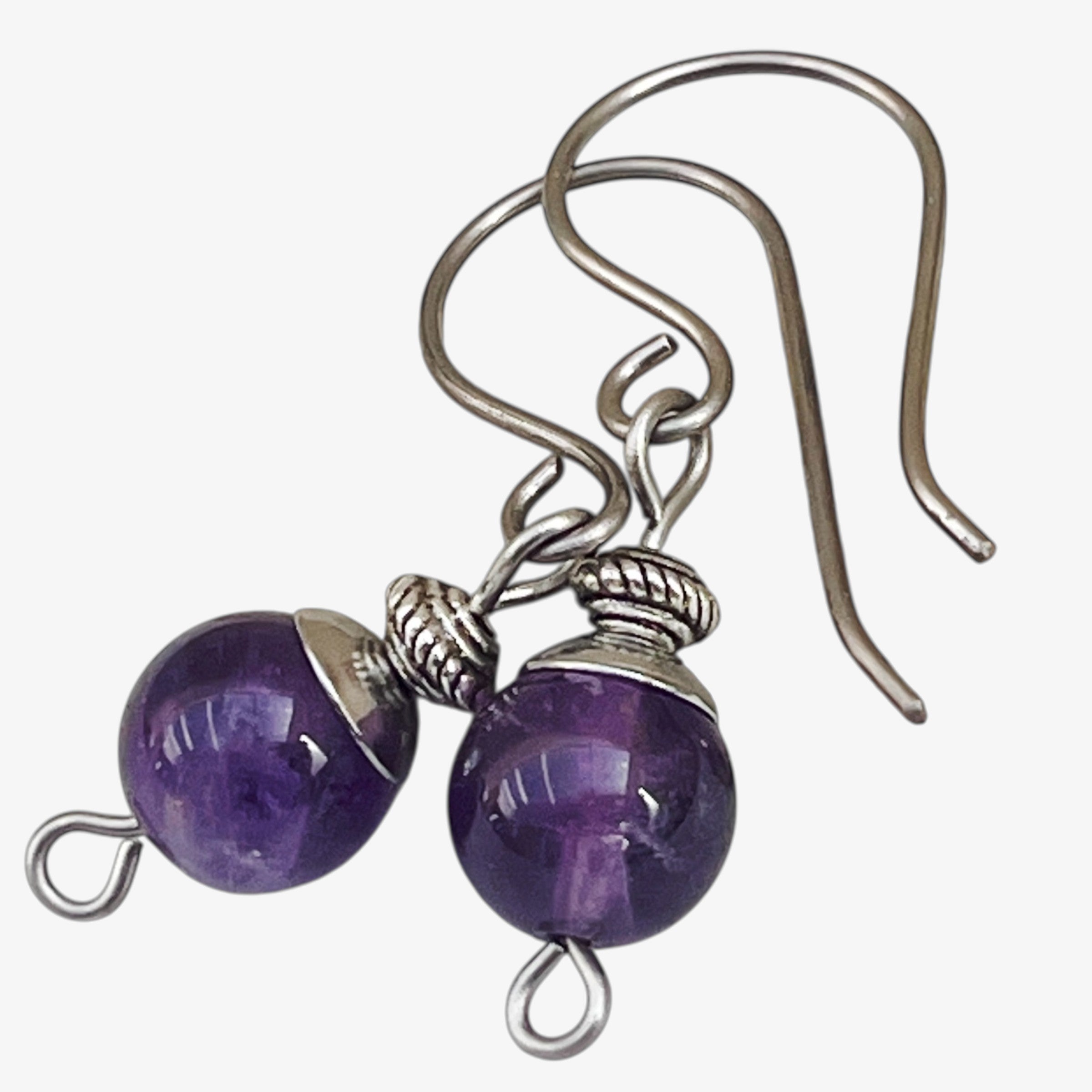 Amethyst Titanium Earrings