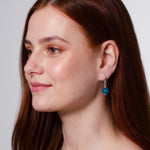 Blue Apatite Huggie Hoops
