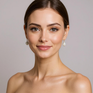 Sterling Silver Pearl Coin Earrings