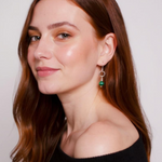 Malachite Circle Drop Earrings