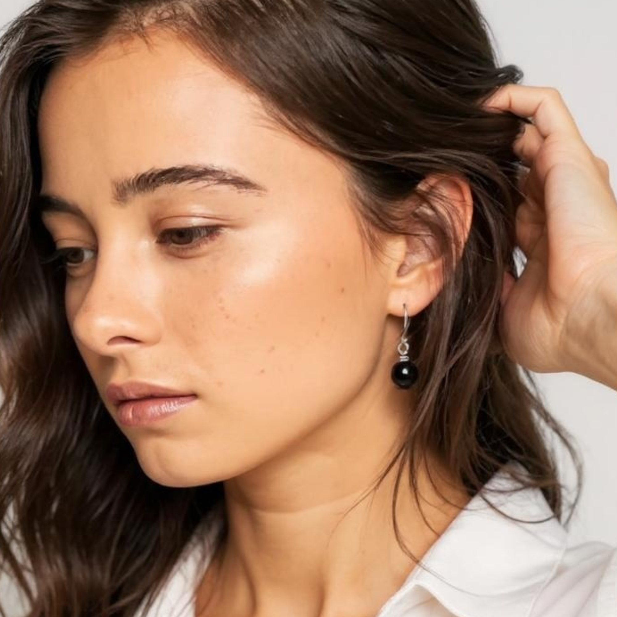 Titanium Jet Earrings