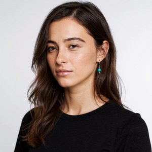 Titanium Malachite Drop Earrings