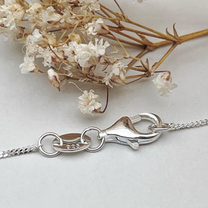 Sterling Silver Sapphire Charm Necklace