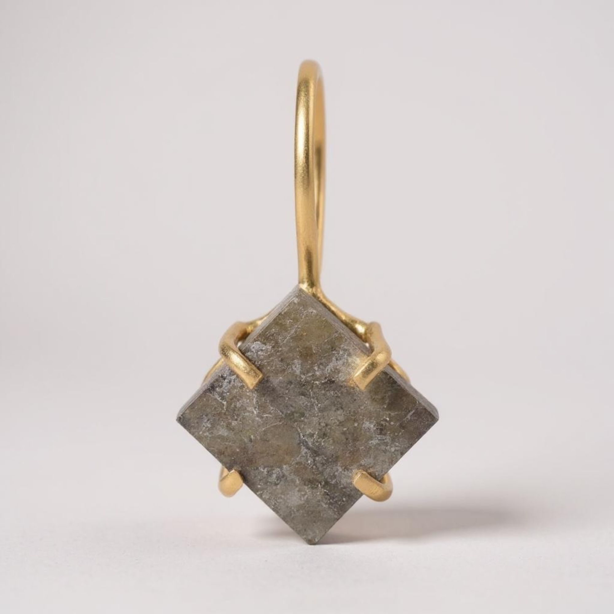 Gold Vermeil Rough Labradorite Earrings