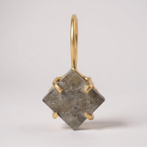 Gold Vermeil Rough Labradorite Earrings