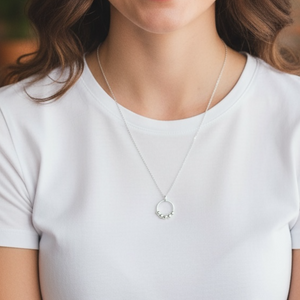 50th Birthday Gift Sterling Silver Necklace