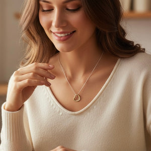 Sterling Silver Floating Heart Necklace